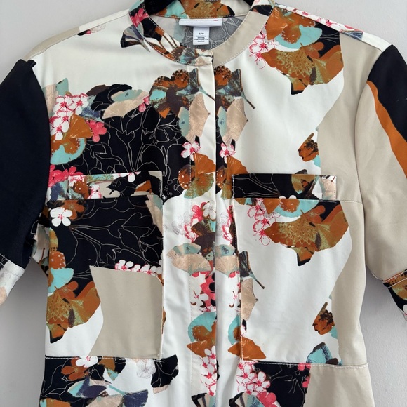 3.1 PHILLIP LIM for Target | Zipper OriEntal Floral Short Sleeve Dress sz S - Picture 8 of 13